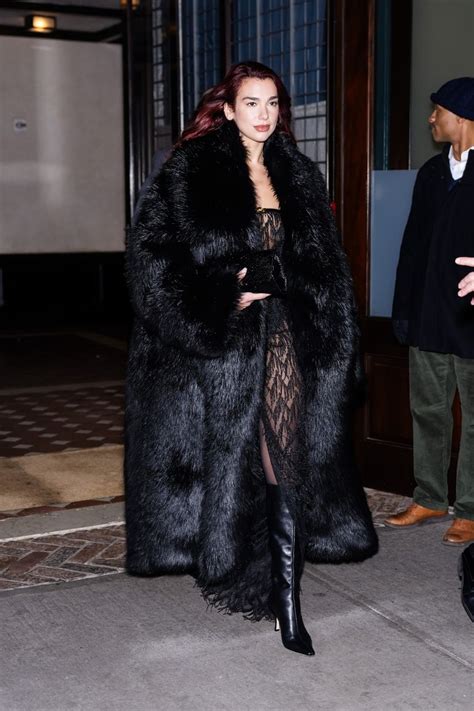 dua lipa sexy|Dua Lipa Styles Lingerie with a Fur Coat, Obviously Making It Look Sexy